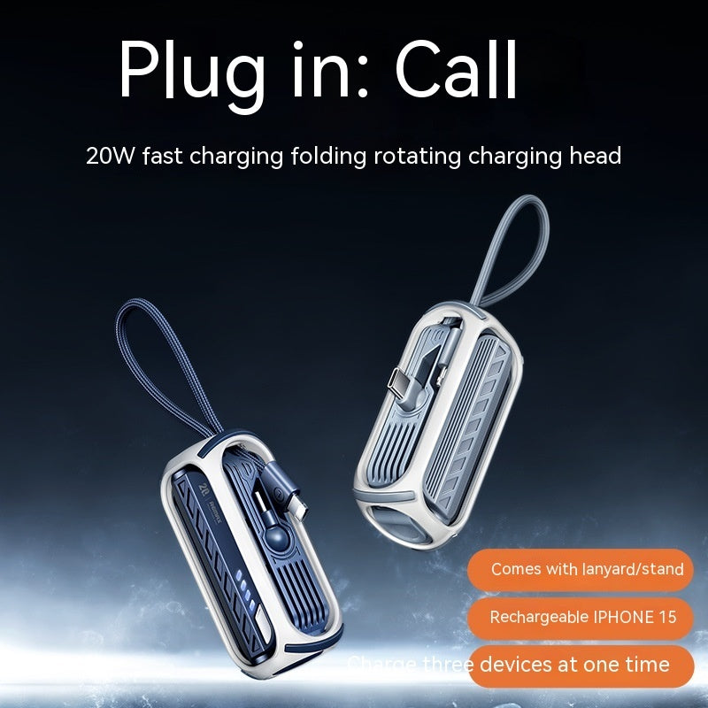 Capsule Mini Power Bank 5000mAh 20W Fast Charge USB-C Foldable Stand