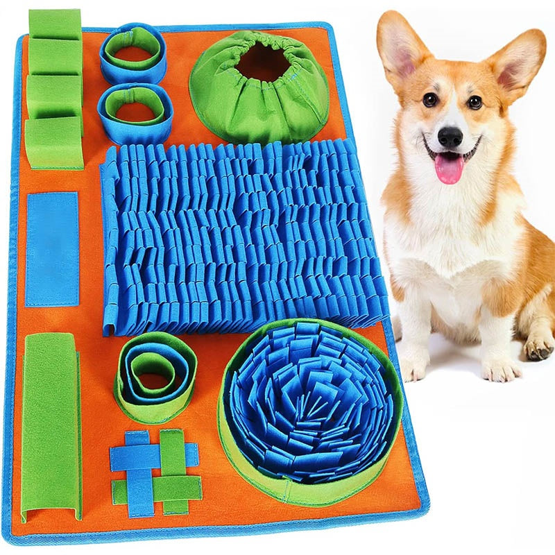 Dog Snuffle Mat Slow Feeder Interactive Foraging Puzzle Toy for Nose Work, Mental Stimulation & Anxiety Relief