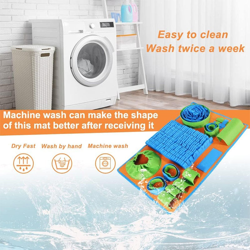 Dog Snuffle Mat Slow Feeder Interactive Foraging Puzzle Toy for Nose Work, Mental Stimulation & Anxiety Relief